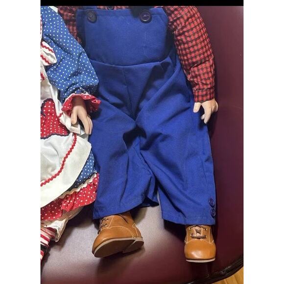 Large Vintage Raggedy Ann and Andy Porcelain Face And Hands - Picture 10 of 16